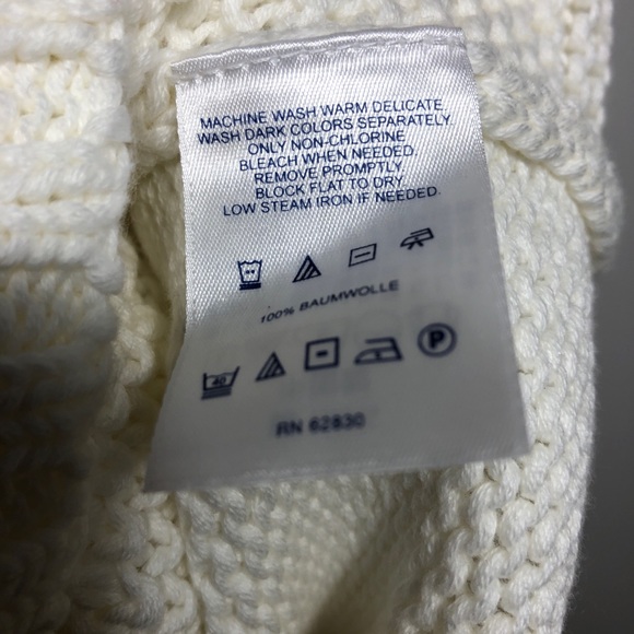 Lands’ End Drifter Chunky Cable Knit Sweater in Cream XL - Picture 6 of 6